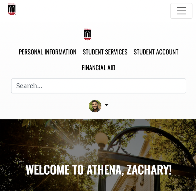 Screenshot of Mobile view of Navbar