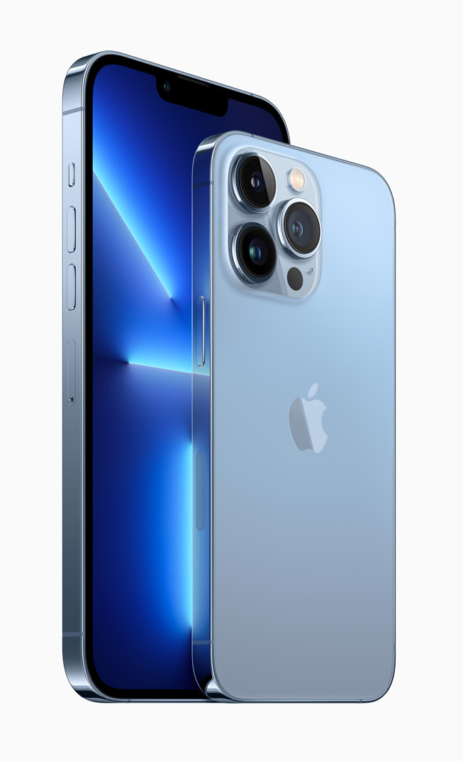 iPhone 13 Pro and 13 Pro Max in Sierra Blue